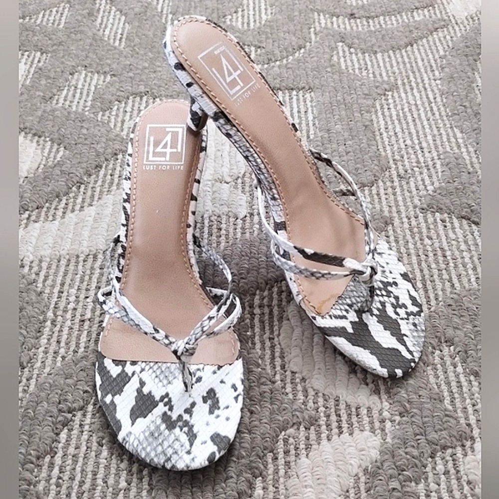 Nwot Snake Print Kitten Heels ,"Darling" By Lust For Life, L4l